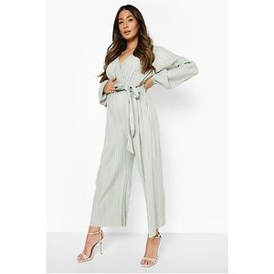 Boohoo Maternity Wrap Jumpsuit